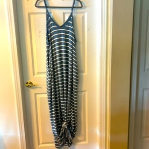 Knit maxi dress with adjustable straps. Perfect for your cruise or backyard bbq